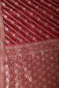 Wine Color Banarasi Woven Tussar Silk Saree