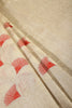 Beige & Red Color Chanderi Cotton Zari Woven Saree