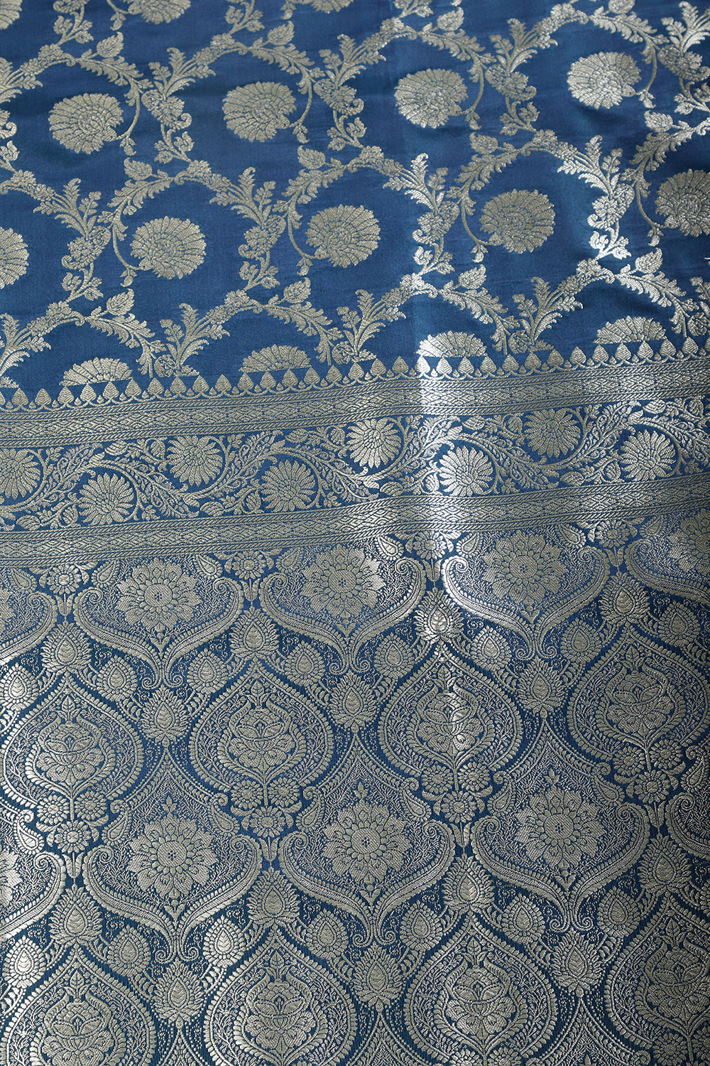Blue Zari Woven Banarasi Silk Saree