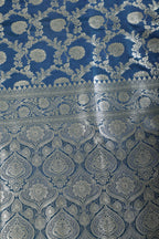 Blue Zari Woven Banarasi Silk Saree