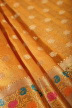 Mustard Color Silk Resham & Zari Woven Saree