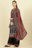 Black Muslin Ajrakh Printed Suit with Palazzo