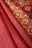Maroon Printed Tussar Silk Saree