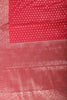 Watermelon Zari Banarasi Woven Silk Saree