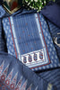 Persian Indigo Color Printed Twill Cotton Unstitched Suit Material