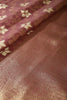 Wine Color Chanderi Cotton Floral Zari Woven Saree