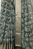 Bottle Green Cotton Silk Printed Saree
