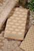 Fawn  Cotton Boota Block Print Unstitched Suit Fabric
