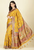 Mustard Silk Madhubani Woven Saree