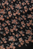Black Zari Border & Floral Printed Chiffon Saree