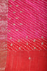 Magenta & Red Jaipuri Silk Leheriya Printed And Embroidered Saree
