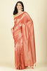 Dark Peach Colour Soft Silk Leheria Zari Woven Saree