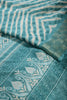 Firozi Color Chiffon Leheriya Printed Saree