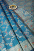 Teal Colour Banarasi Silk Woven Saree