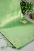 Faded Green Color Zari Woven South Silk Saree