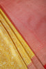 Mustard Floral Zari Woven Sarees
