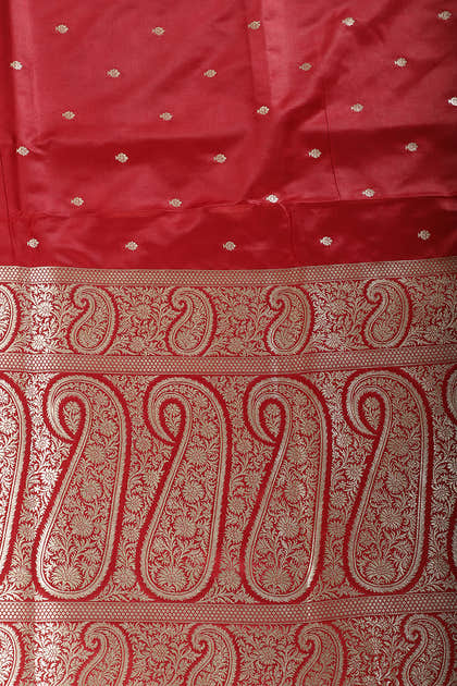 Maroon Banarsi Silk Zari Woven Saree