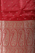 Maroon Banarsi Silk Zari Woven Saree