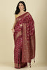 Wine Color Zari Woven South Silk Saree