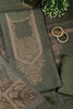 Green Floral Jaal Printed Spun Unstitched Suit Material