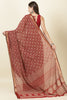Maroon Cotton Meenkari Printed Saree