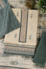Beige & Green Chanderi Cotton Floral Printed And Neck Embroidered Unstitched Suit Material Unstitched Suit Fabric