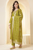 Green Silk Embroidered Suit Set