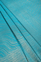 Teal Colour Soft Silk Leheria Zari Woven Saree