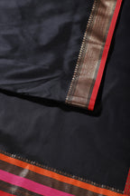 Black Zari Woven Art Silk Saree
