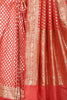 Coral Banarasi SIlk Woven Saree