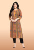 Mustard Color Muslin Ajrakh printed Kurti