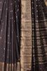 Black Cotton Zari & Resham Woven Saree