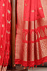 Red Color South Silk Zari Woven Saree