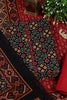 Black Printed Ikkat Cotton Unstitched Suit Material