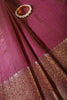 Wine Cotton Silk Woven Saree