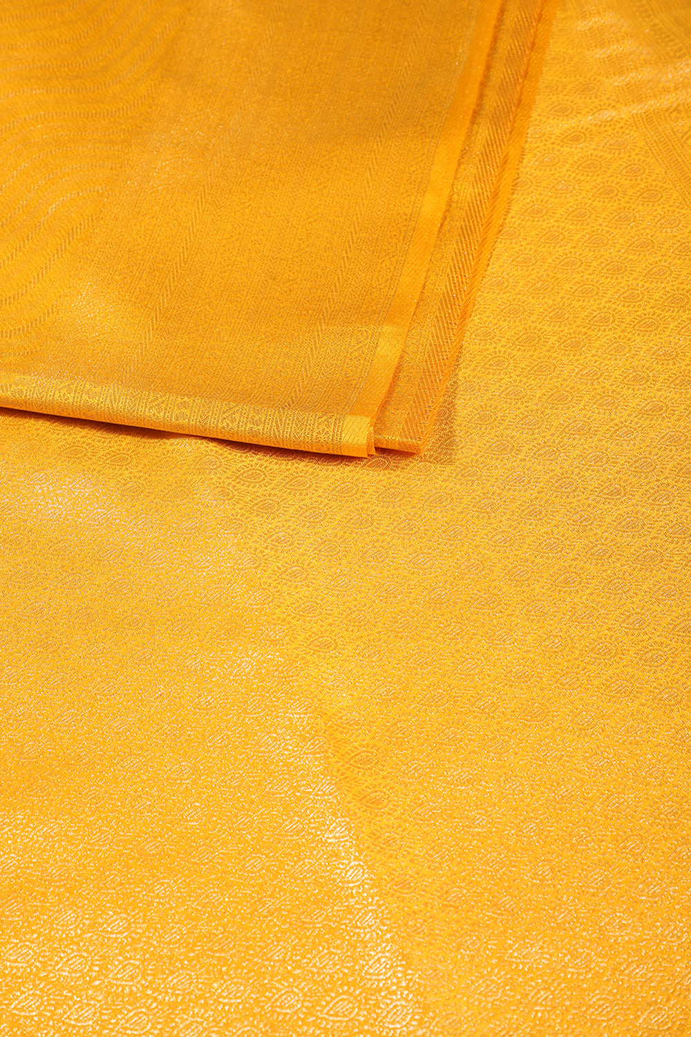 Yellow Colour Soft Silk Leheria Zari Woven Saree