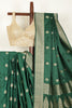 Bottle Green Color South Silk Zari Woven Saree