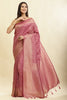 Tulip Pink Lightweight Banarasi Silk Weaving Saree