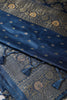 Dark Navy Color Raw Silk Woven Saree