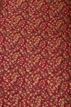 Wine Color Chiffon Floral Zari Border Printed Saree