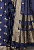 Navy Color South Silk Zari Woven Saree