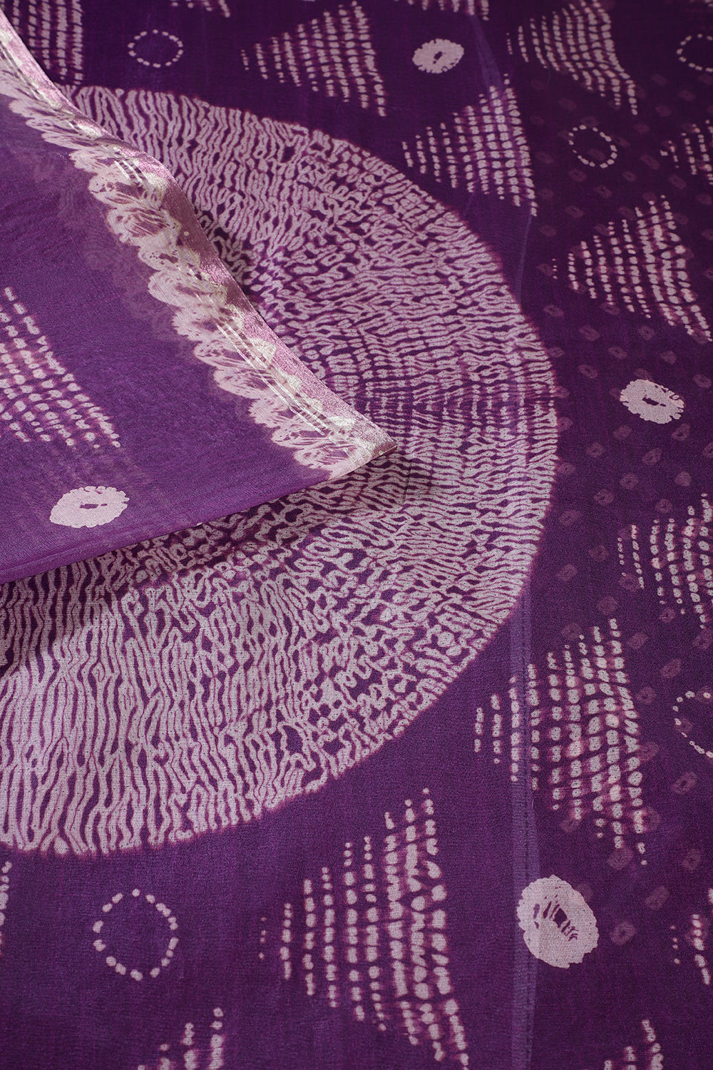 Purple Organza Silk Printed Saree