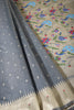 Grey Color Cotton Silk Paithani Work Saree
