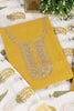 Mustard Cotton Gota Patti and Zari Work Unstitched Suit Material