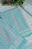 Turquoise Malmal Cotton Printed Unstitched Suit Material