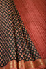 Black Color Cotton Printed Saree With Zari Border