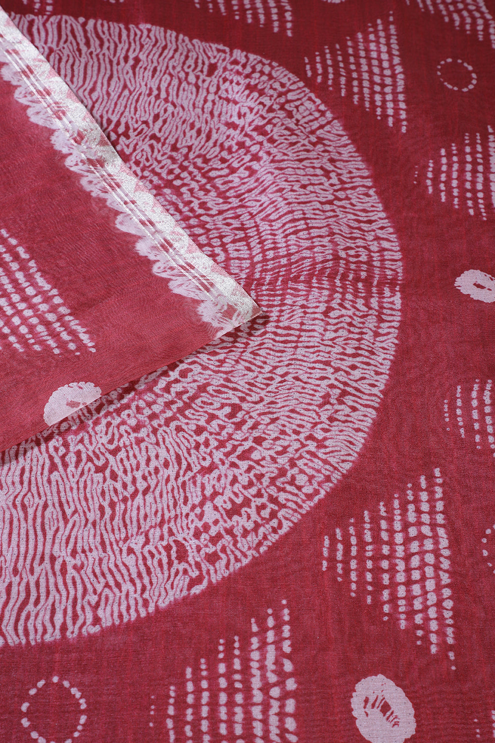 Maroon Organza Silk Printed Saree