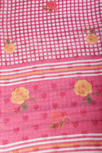 Magenta Cotton Printed Saree