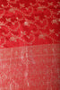 Red Banarasi Silk Zari Floral Zaal Woven Saree