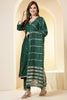 Green Color Silk Embroidered Suit Set